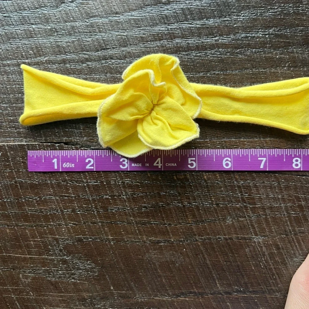 Baby hair wrap yellow rosette